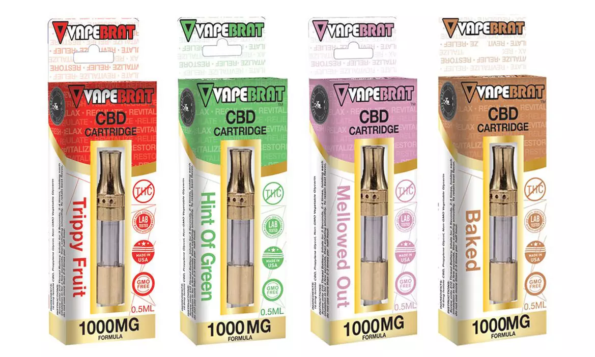 VapeBrat 0.5mL CBD Vape Cartridge (100mg, 500mg, or 1000mg) - Primary Image