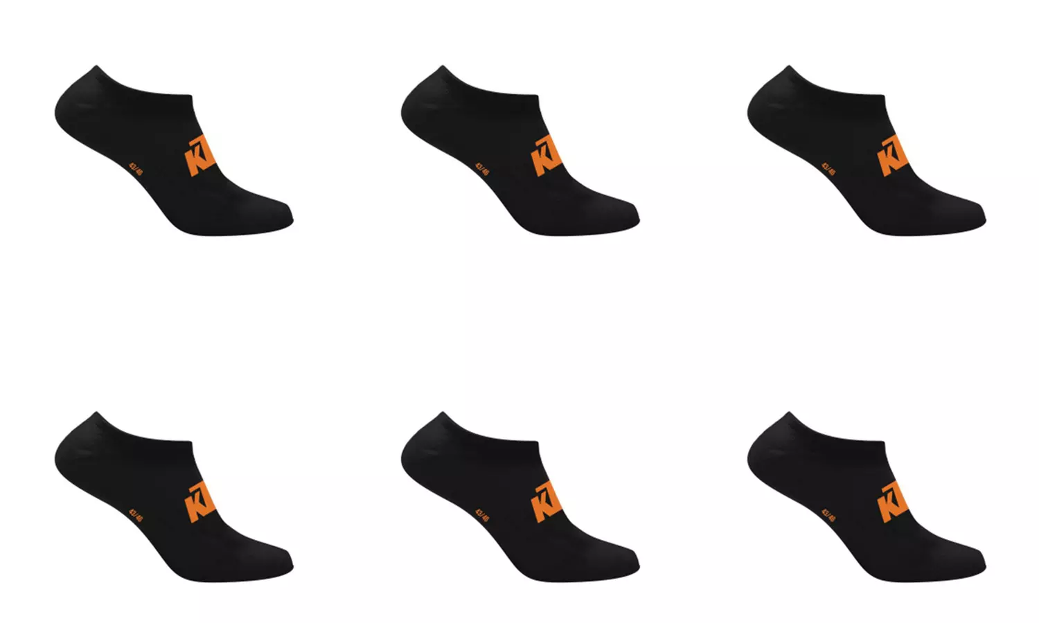 Lot de 6 paires de chaussettes courtes KTM