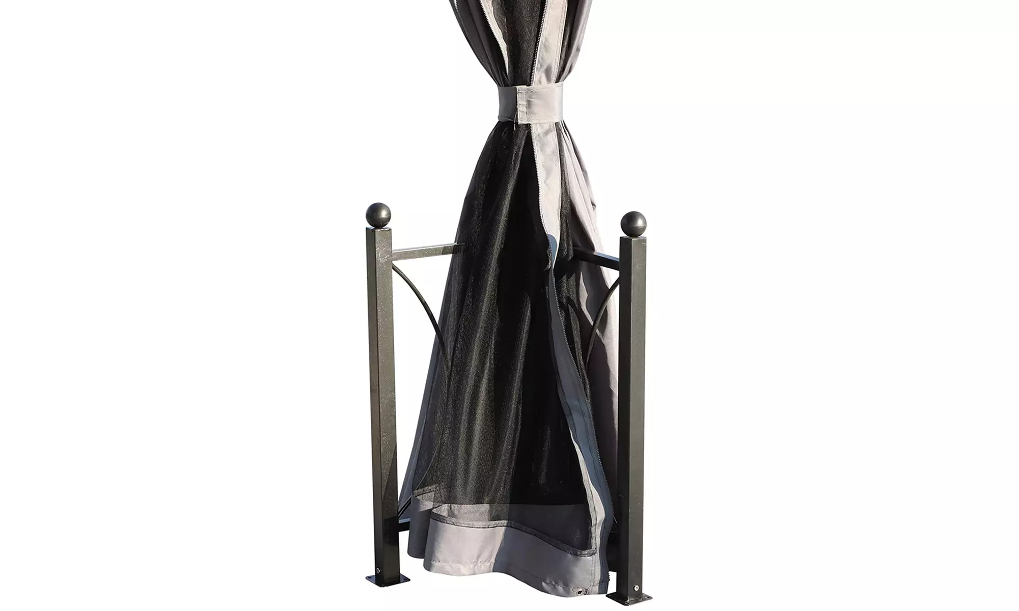 Outsunny 3m x 3m Outdoor Aluminium Alloy Gazebo with Curtains