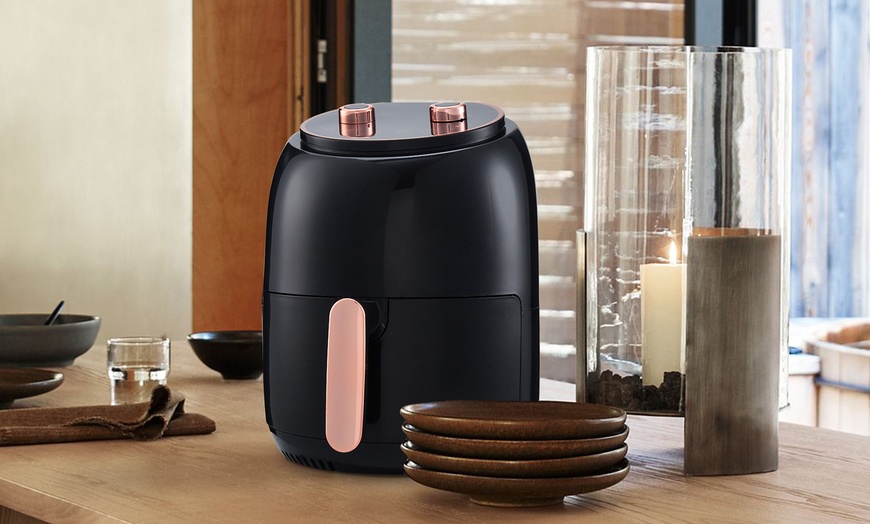 Image 2: 5.5L Knob Air Fryer Black