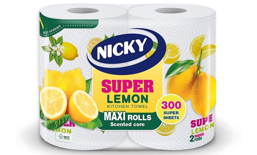 Image 2: Six Lemon-Scented Kitchen Rolls