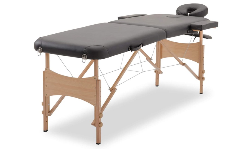 Image 3: HomCom Foldable Massage Table