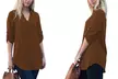Reflection Women's Notch-Neck Roll-Tab Blouse. Plus Sizes Available. - Second Medium