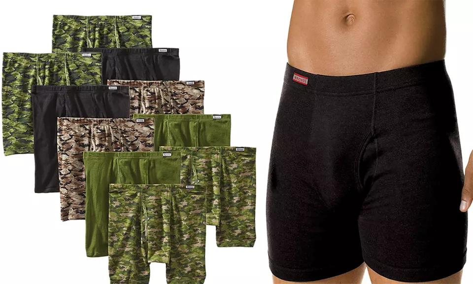 Hanes Men's Comfort Soft Printed Boxer Briefs (10-Pack) - Primary Image
