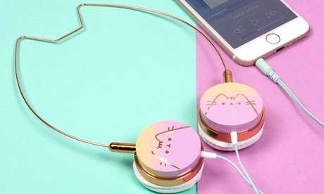 1 ou 2 casques audio rose design chat Thumbs up!