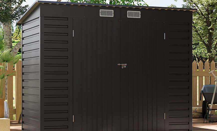 Image 12: Galvanized Steel Outdoor Storage Shed