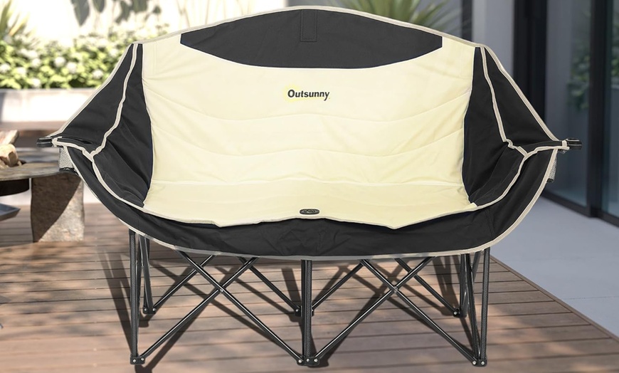 Image 10: Outsunny Double Camping Chair