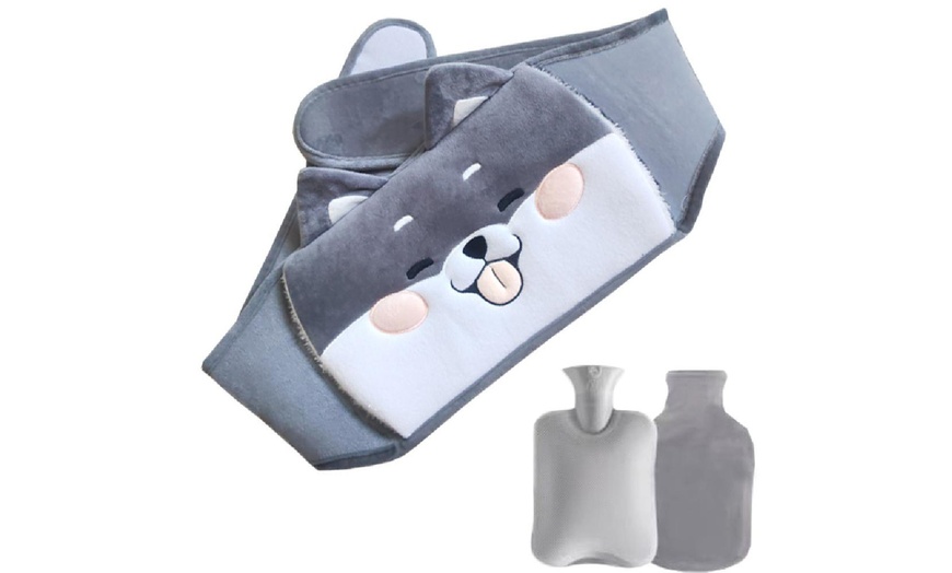 Image 15: Hot Water Bottle with Animal-Style Waist Cover