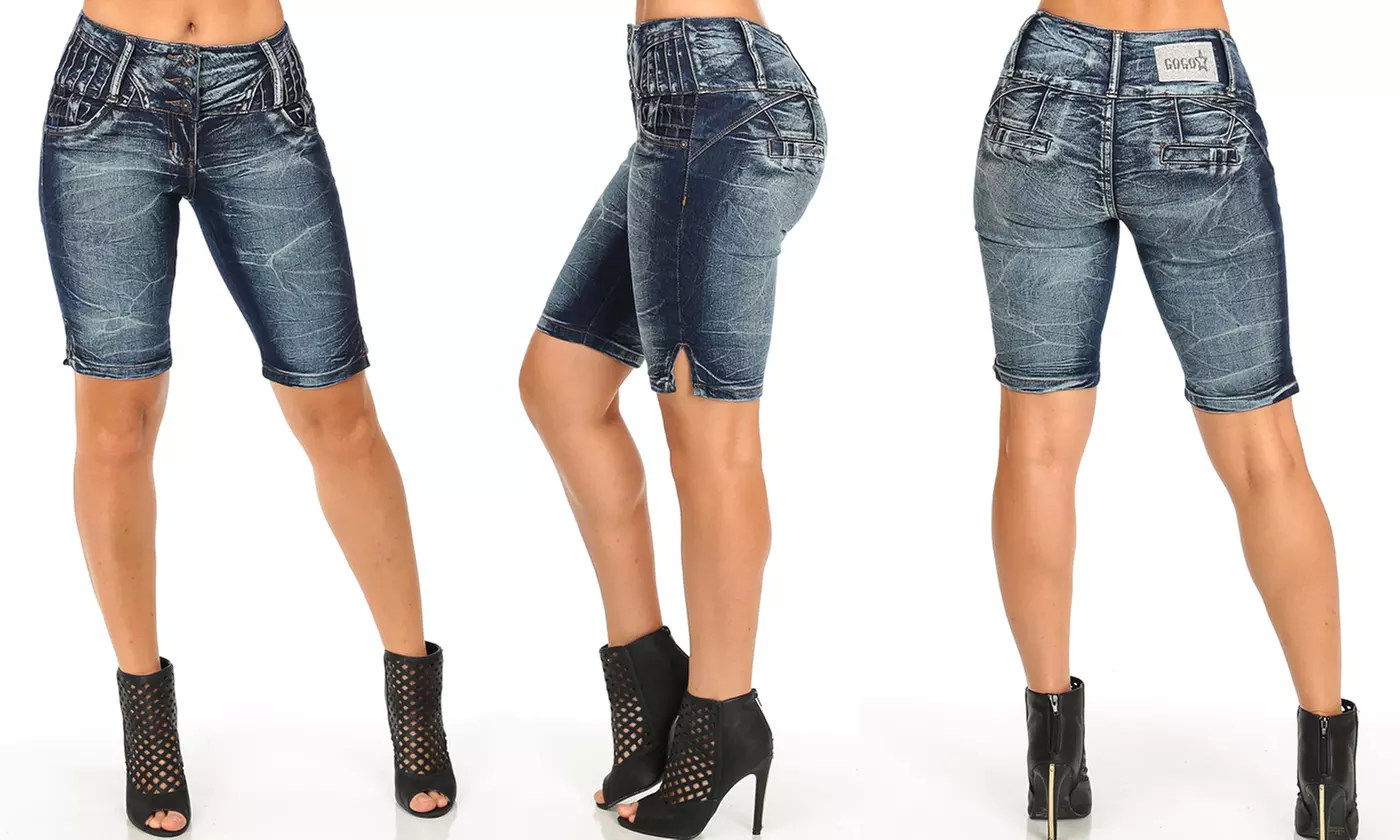 Juniors' Butt-Lifting Bermuda Shorts - Second Medium