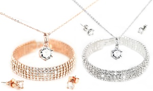 Polaris Three-Piece Set Made with Crystals from Swarovski®