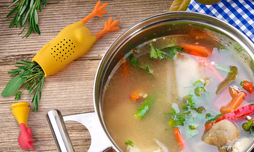 1x oder 2x Kräuter-Infuser „Hahn“ aus Silikon - Primary Image