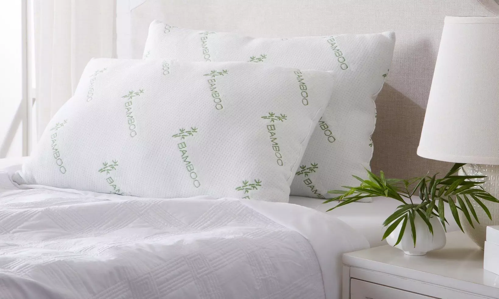 Luxury Home Hypoallergenic Bamboo Pillow (1-, 2-, or 4-Pack) - Image 2