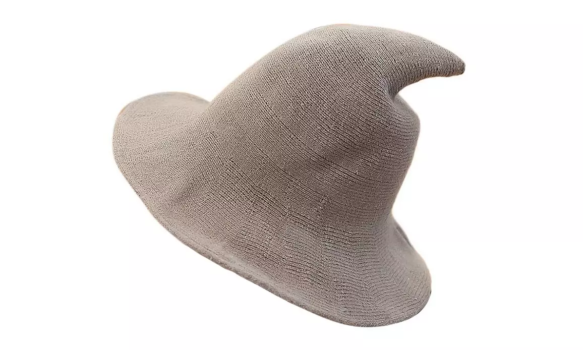 Women Winter Warm Knitted Wool Witch Hat Cap