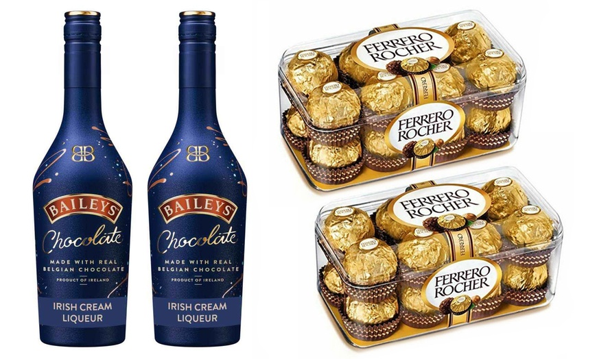 Image 1: 2 x Baileys Chocolate Liqueur with 2 x 16pc Ferrero Rocher