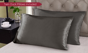 Duck Pillows and Silk Pillowcases