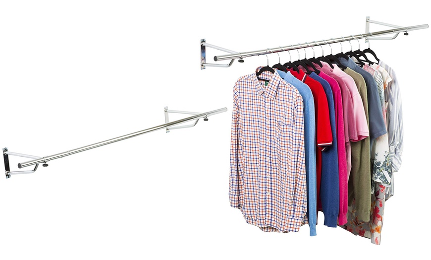 Image 2: Wall-Mounted Garment Rail