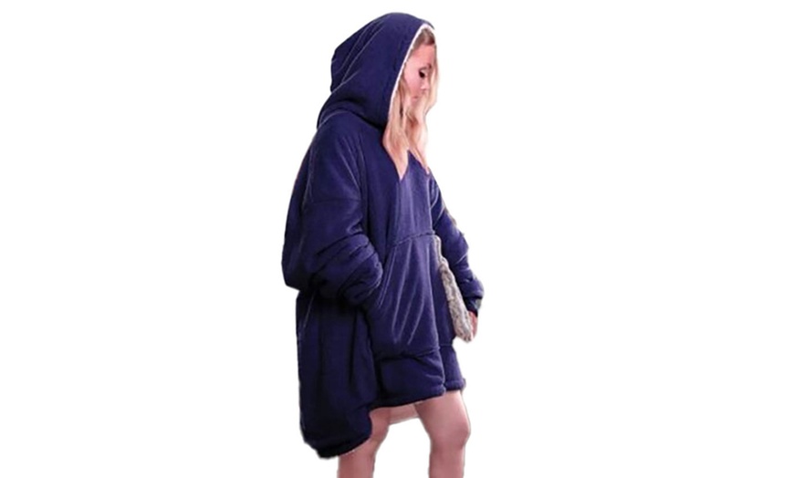 Image 6: Reversible Giant Hoodie Blanket