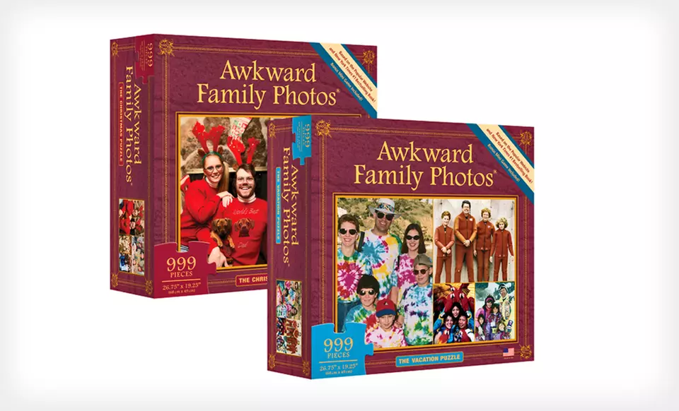 $18 for One Christmas-Themed and One Vacation-Themed “Awkward Family Photos” Puzzle ($29.98 List Price). Free Shipping. - Primary Image