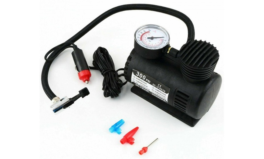 Image 1: 300PSI Electric Air Compressor Portable Pump Mini Inflator Tyre