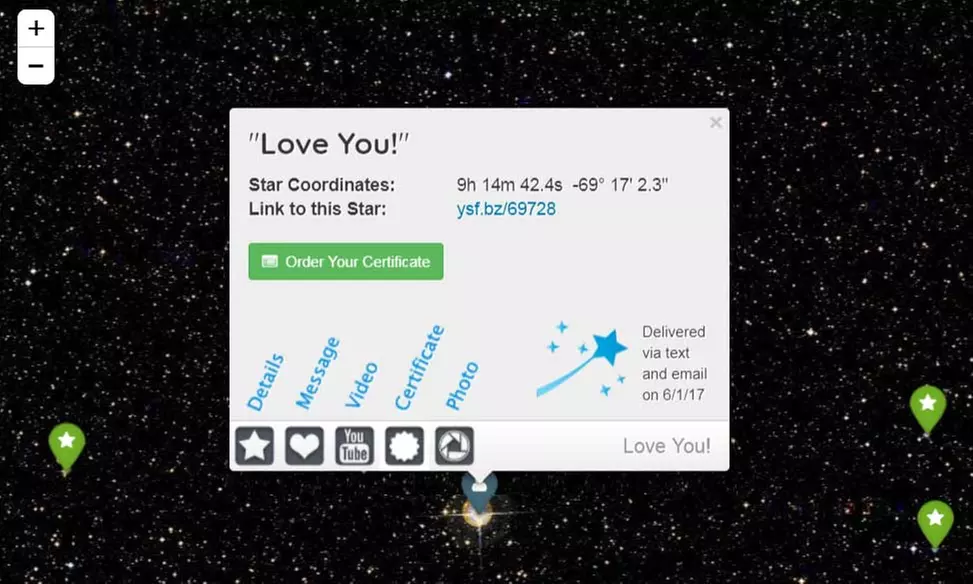 Star Dedication Gift Set from Your Star Forever (Up to 66% Off) - Second Medium
