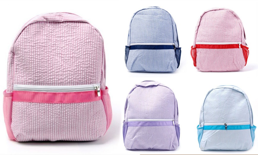 Image 7: One or Two Personalized Embroidery Backpacks in Six Fun Colors