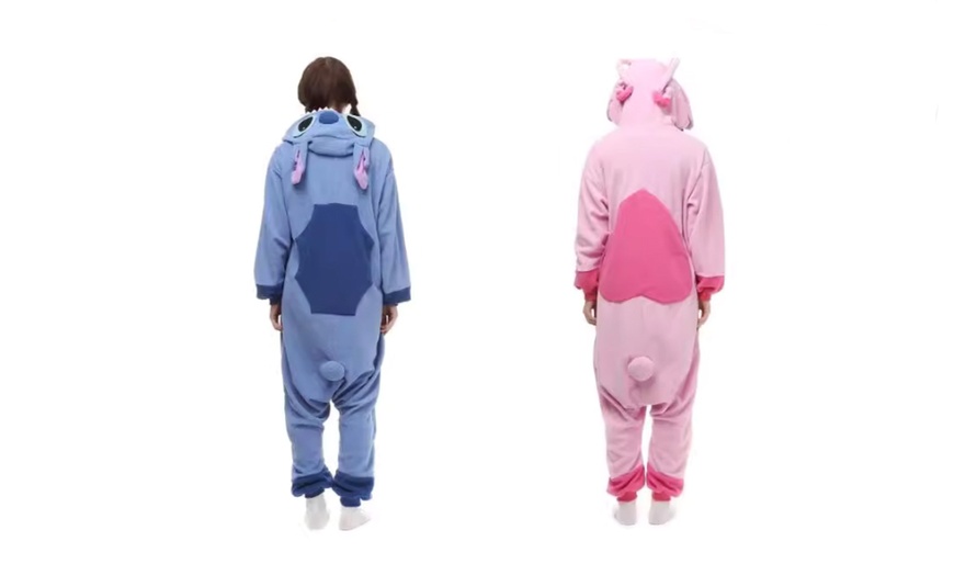 Image 6: Stitch-Inspired Unisex Adults' and Kids' One-Piece Pyjamas