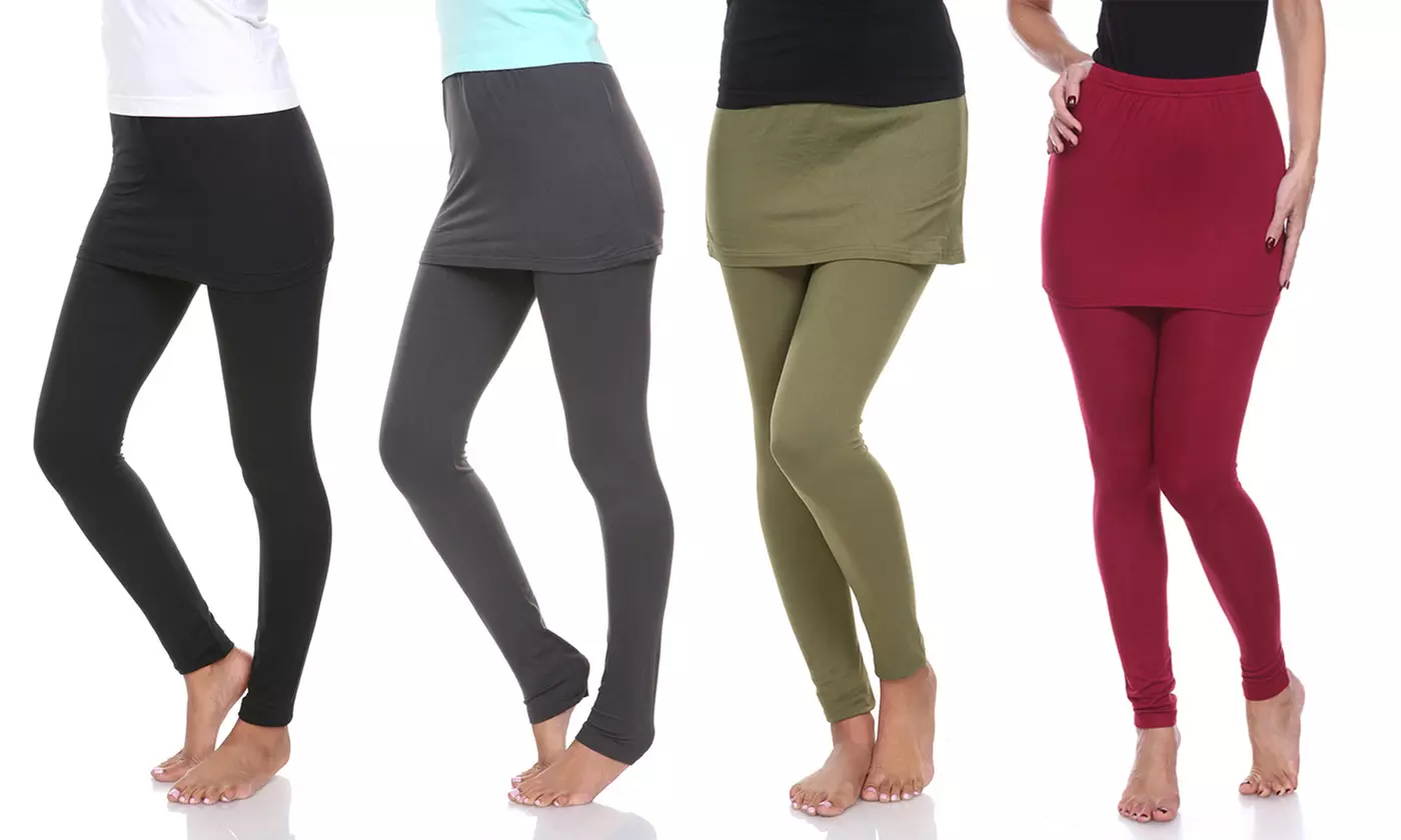 Women's Fold-Over Skirt Leggings. Plus Sizes Available. - Primary Image
