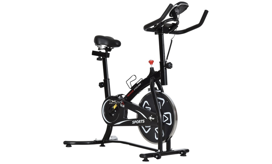 Image 1: HomCom Exercise Bike