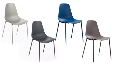 Set 4 sedie in polipropilene Joffrey, disponibili in vari colori