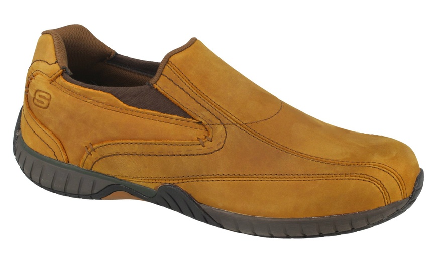 Image 3: Skechers Men's Leather Trainers