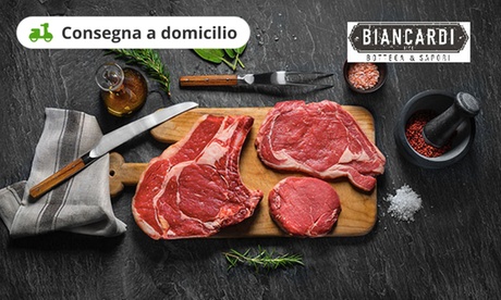 Buono sconto per l'acquisto di carne fresca offerta da Biancardi 1950. Consegna gratuita a domicilio