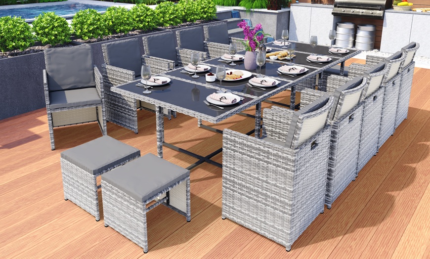 Image 5: Rattan Dining Cube Sets