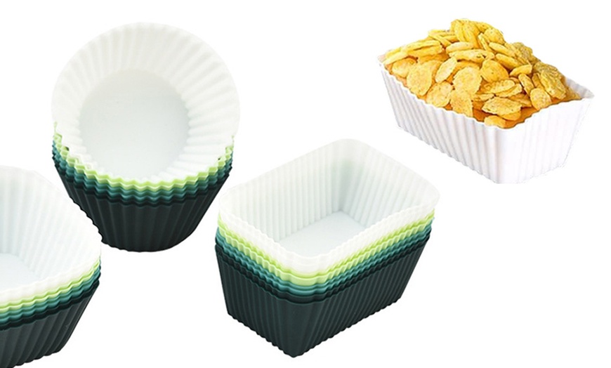 Image 4: 24 Packs of Silicone Cupcake Baking Cups