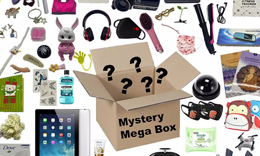 Mega Mystery Box mit Überraschungsartikeln - Second Medium