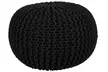 100% Cotton Hand-Knitted Pouffe in Choice of Colour - Second Medium