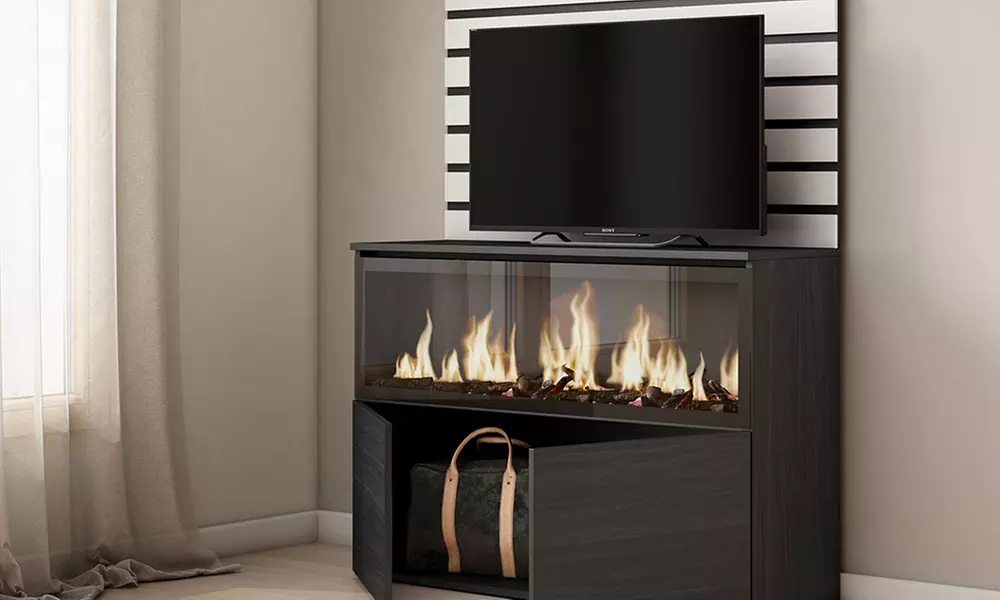 Sideboard mit LED-Elektrokamin