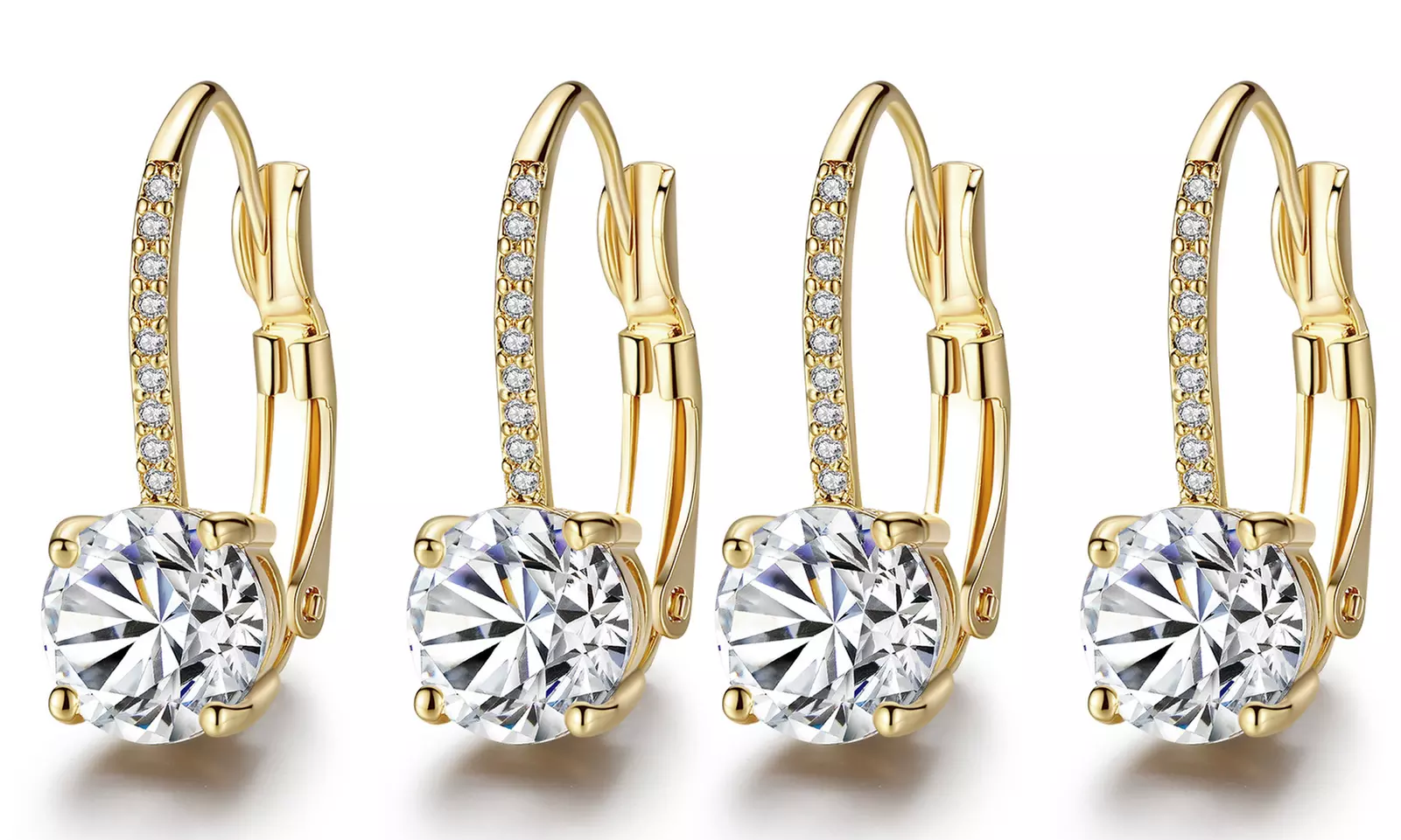 1 o 2 paia di orecchini pendenti con cristallo