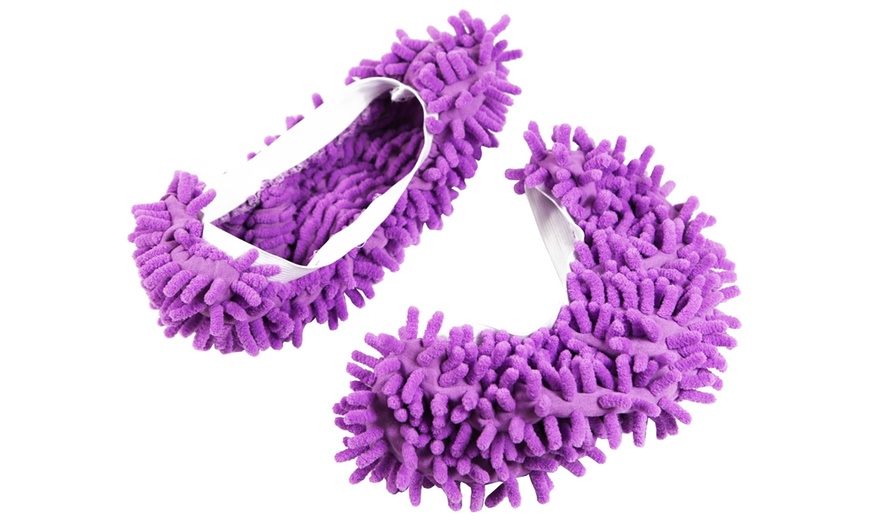 Image 8: Microfiber Washable Mop Slippers