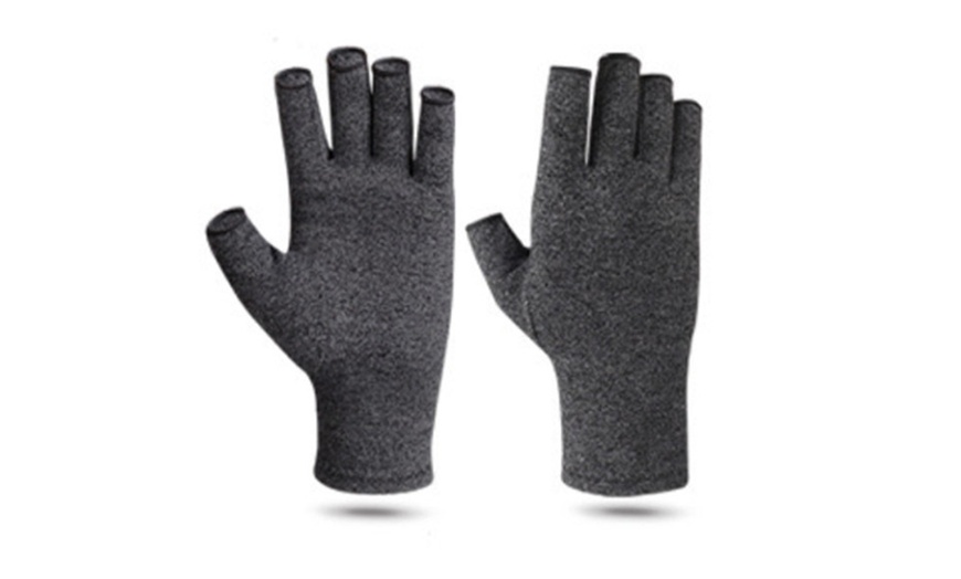 Image 3: Fingerless Compression Pressure Gloves