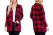 Riah Fashion Women's Long-Sleeve Buffalo Plaid Pocket Cardigan - Image 4