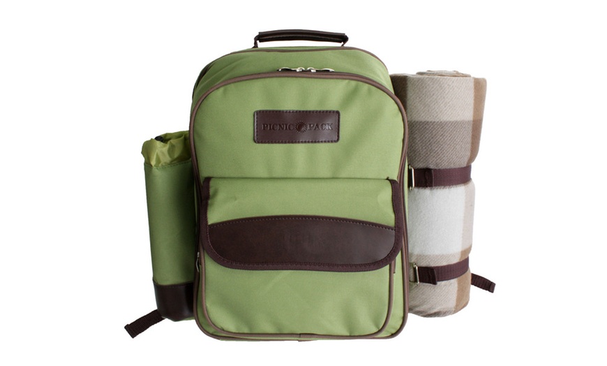 backpack with picnic blanket