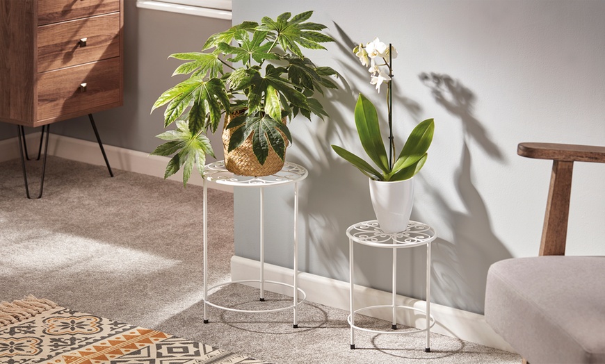 Image 5: Set of Two Metal Flower Stands