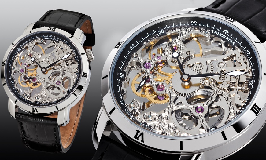 Image 12: Men's Theorema Rio Skeleton Watch