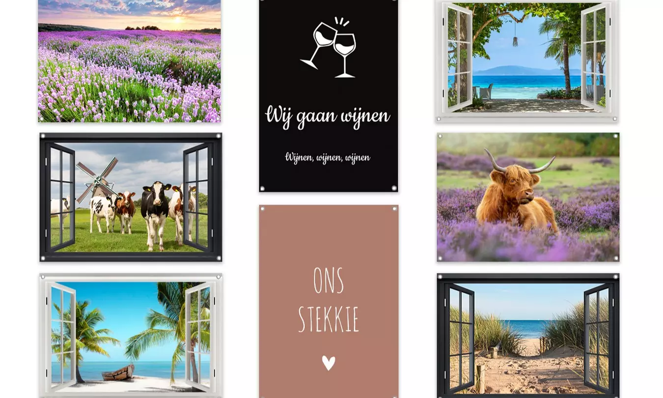 Tuinposter afbeelding naar keuze