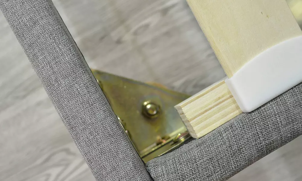 Lit Marquis en tissu de style scandinave. Sampur