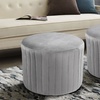 Image 3: Round Velvet Stool, Soft Upholstery and Plush Comfort