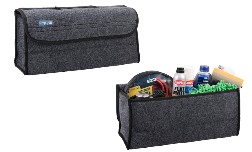 Image 1: Car Boot Storage Bag Organiser