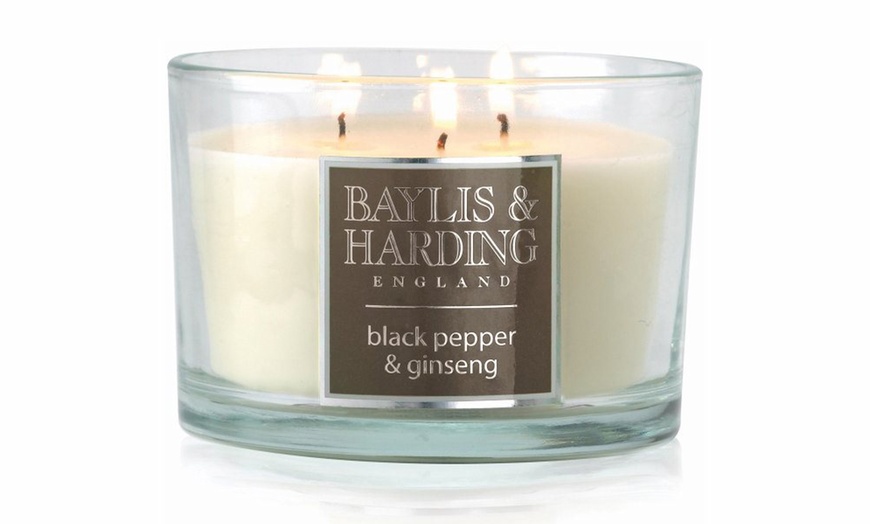 Image 8: Baylis and Harding 3-Wick Candle