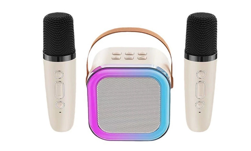 Image 5: Karaoke set met 1 of 2 microfoons en speaker