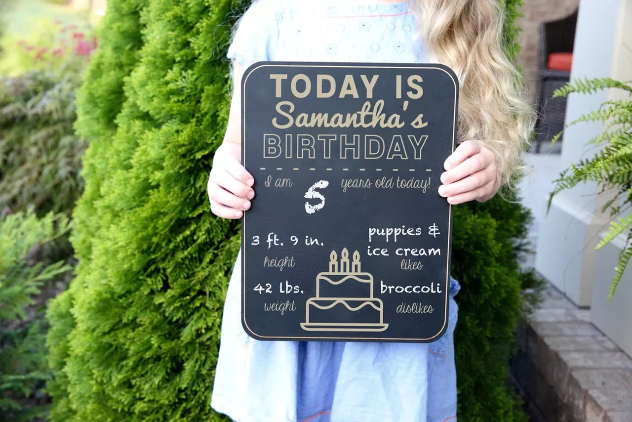 Personalized Chalkboard Photo Prop (Up to 58% Off) - Primary Image